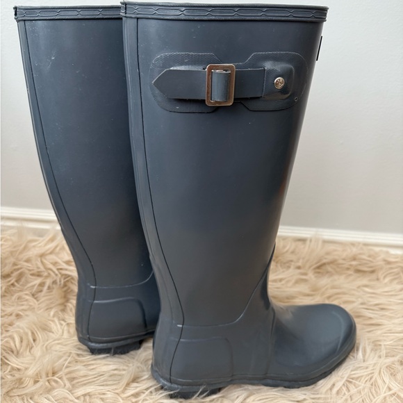 Womens Rain Boots Original Gloss Grey sz 7 - Picture 4 of 4